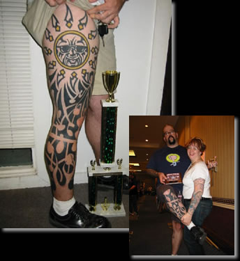 1st Place Tribal Atlanta Tattoo Arts Festival 2002. 2nd Place Tribal